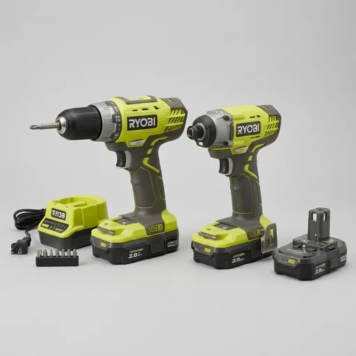 Ryobi ONE+ 18V Cordless Drill and Impact Driver Combo Kit